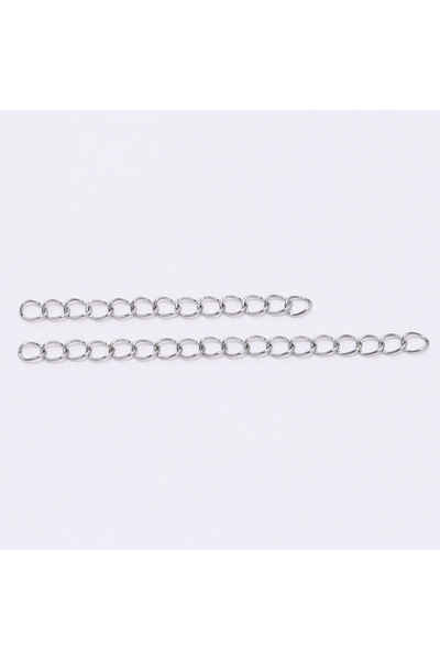 Choice1 50mm Steel color 50Pcs/lot 5 7cm Stainless steel Bulk Necklace Extens...
