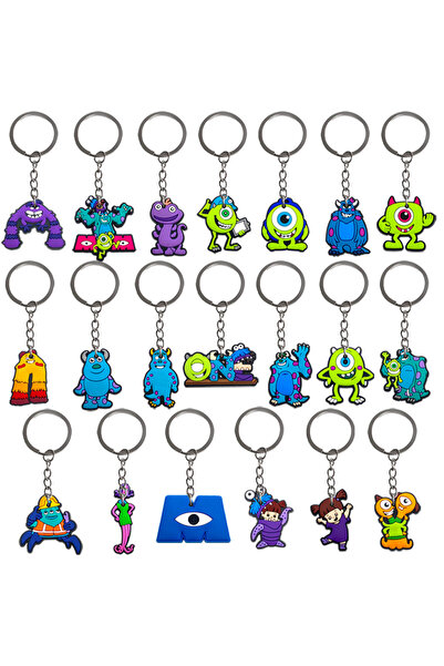 Choice 8 cm 20pcs Disney Monster University 2D Key Chain 20 Designs Soft Flat...
