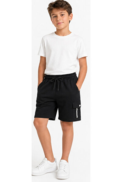İrem Çocuk Giyim Boys/Girls Combed Cotton Shorts with Single Cargo Pocket and...