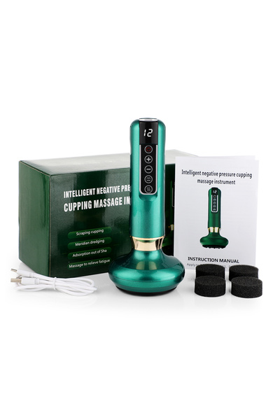 Choice USB Charging 12 Speed Army Green 6/12 Speed Electric Cupping Massager ...