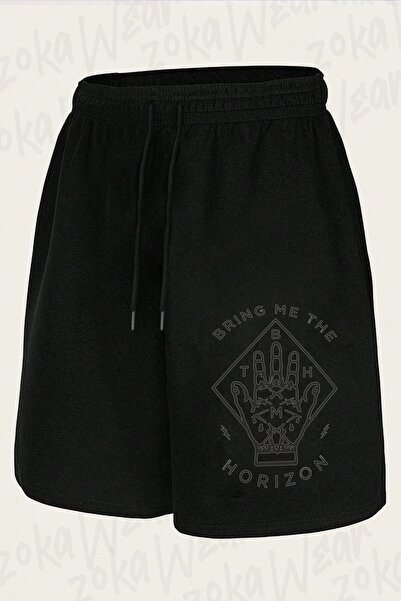 ZOKAWEAR Unisex Σορτς με στάμπα με σχέδιο λογότυπου Bring Me The Horizon