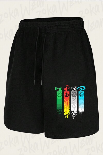 ZOKAWEAR Unisex Elemental Bending Avatar Design Printed Shorts