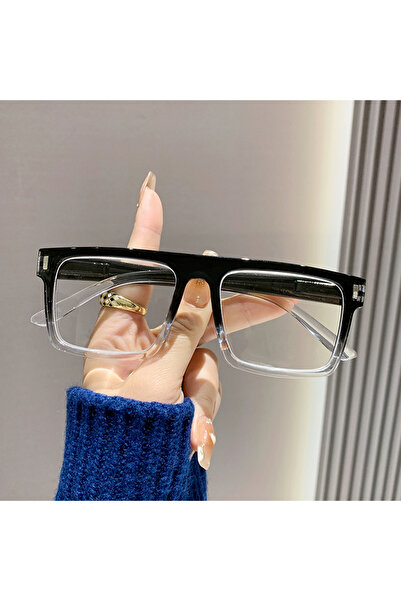 choice2 نظارات قراءة عصرية جديدة 2025 بإطار مربع شفاف +150، بتصميم يُنحف الوج...