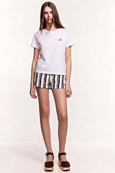 Shopping Shop Embroidered t-shirt ecru