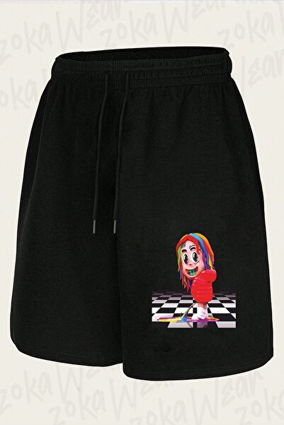 ZOKAWEAR Unisex 6ix9ine Σορτς με Ειδικό Σχέδιο και Στάμπα