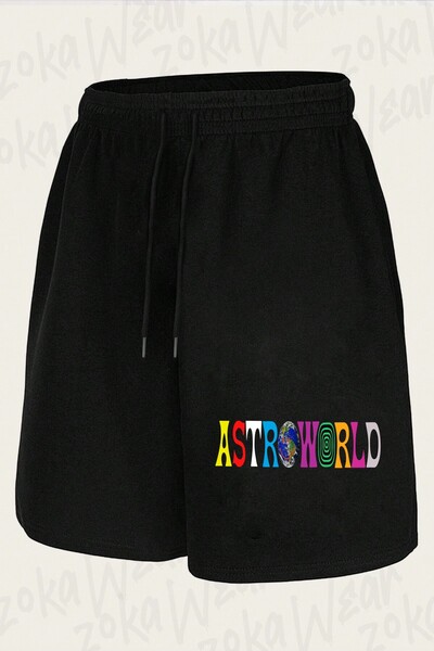 ZOKAWEAR Unisex Astroworld Logo Design Printed Shorts