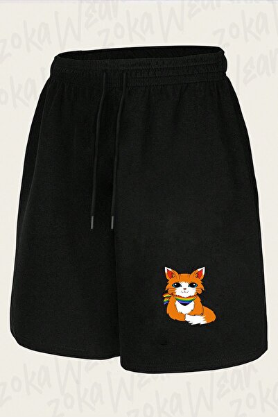 ZOKAWEAR Унисекс ЛГБТК+ шорти с щампа на котка