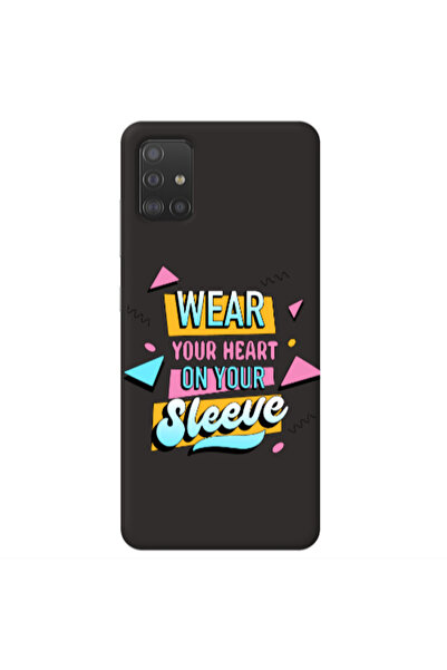 Other Samsung M31S Wear Your Heart Black Colored Silicone TPU Θήκη