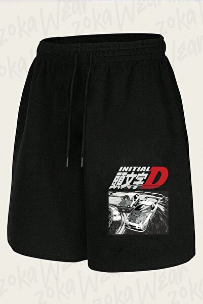 ZOKAWEAR Unisex Initial D Drift Racing Tandems Design Printed Shorts