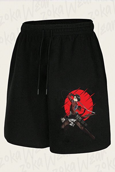 ZOKAWEAR Unisex Levi Aot Design Printed Shorts