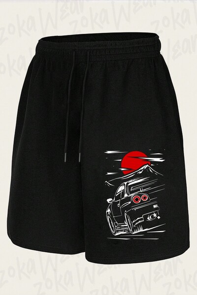 ZOKAWEAR Unisex Nissan Skyline Gtr 34 Design Printed Shorts
