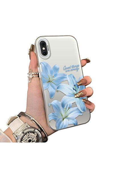 Hontinga iPhone X Uyumlu Silikon Kenar Sert Arka Kılıf Couple Telefon Kılıfı ...
