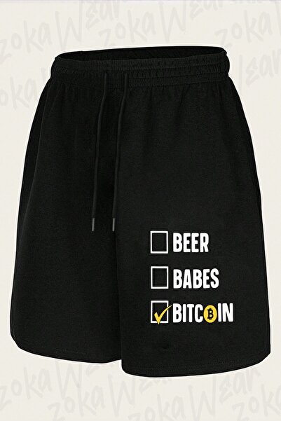 ZOKAWEAR Unisex σορτς με στάμπα Bitcoin Love Design