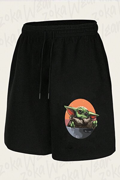 ZOKAWEAR Unisex Starwars Yoda Baby Yoda Design Printed Shorts