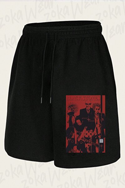 ZOKAWEAR Unisex Σορτς με στάμπα Black Stones Nana (grup) Design