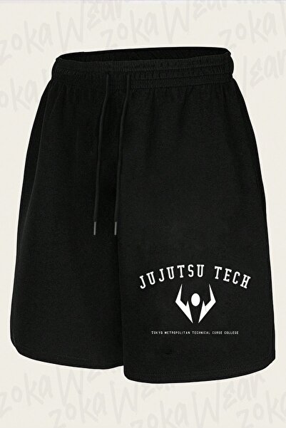 ZOKAWEAR شورت مطبوع بتصميم Jujutsu Kaisen Jujutsu Tech للجنسين