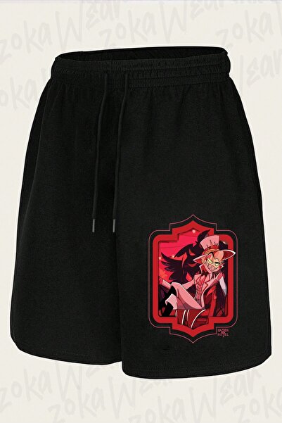 ZOKAWEAR Unisex σορτς με στάμπα Lucifer Hazbin Hotel