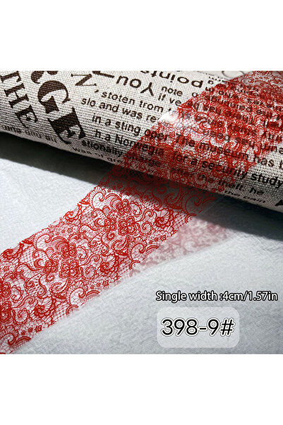 Choice1 JETTING 9 【CC22】1/10 Roll Elegant Black White Red Lace Flower Nail Tr...