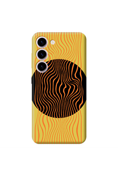 Other Samsung S23 Plus Trapezoidal lines Yellow Colored Silicone TPU Θήκη