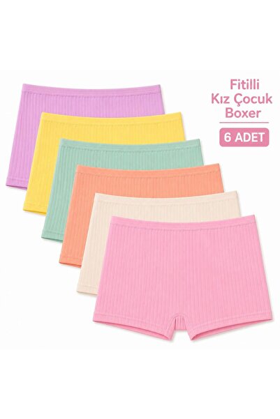 HB TREND Girls' Briefs Ribbed Vibrant Colors Cotton Skin-Friendly