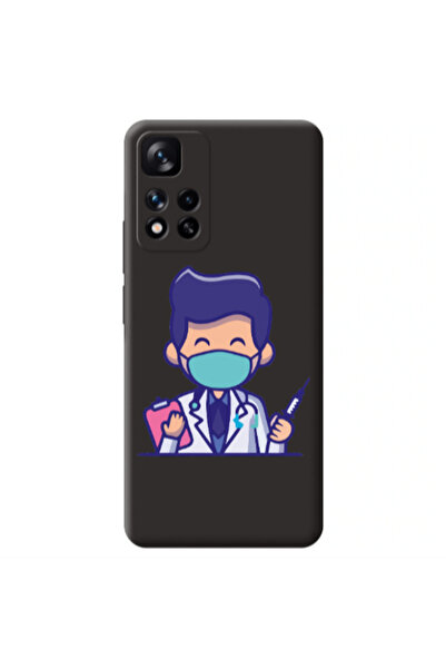 Other Xiaomi Redmi Note 11 Pro 5G Specialist Doctor Black Colored Silicone TP...