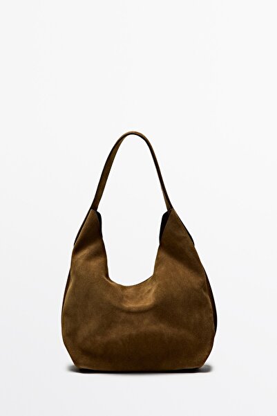 Massimo Dutti Süet deri mini çanta