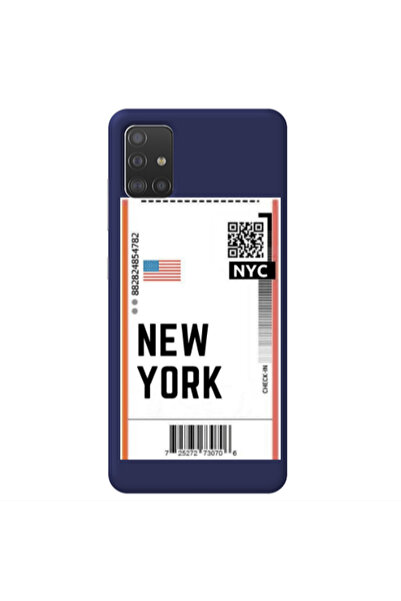 Other Samsung A71 New York NYC Dark blue Colored Silicone TPU Θήκη