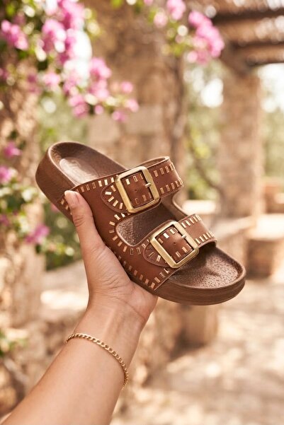 Godystep Petra Women's Double Buckle Belted Rectangular Trok Staple Embroider...