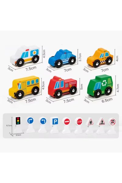 OEM Set de 6 mașini și 9 semne de circulație