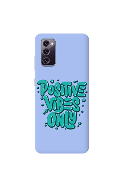 Other Samsung S20 FE Positive Vibes Only Light Purple Colored Silicone TPU Θήκη