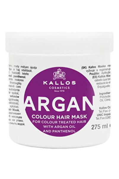 Kallos Masca cu Ulei de Argan pentru Par Vopsit - Argan Colour Hair Mask, 275 ml