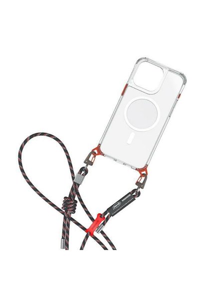 Skinarma Șnur de telefon Dyno reglabil cu inel de cauciuc, negru