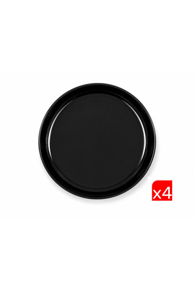 Kütahya Porselen Moderna Deep Plate Black 19cm Mod20Ck740104 Set of 4