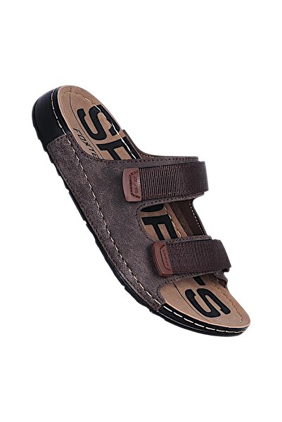 Ayakcenter Foxter M-355 Brown Sport Men's Daily Slippers