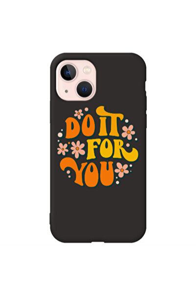 Other Apple iPhone 13 Do it For You Black Colored Silicone TPU Θήκη