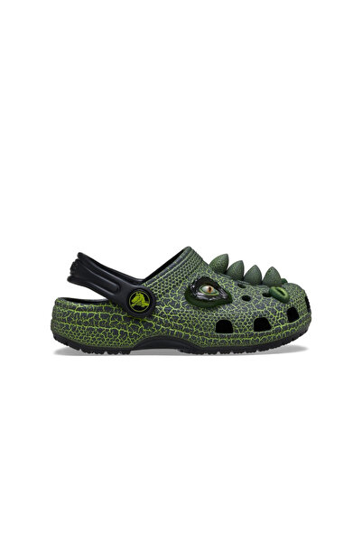 Crocs Classic Iam Scary Dino Clog t Kids Green Slippers