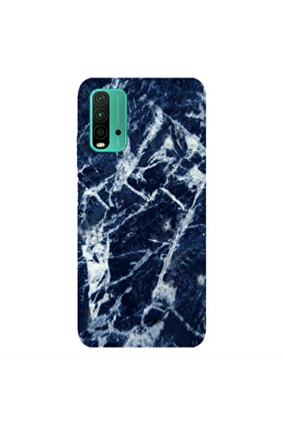 Other Xiaomi Redmi 9T Marble Cracked Purple Transparent Silicone TPU Θήκη