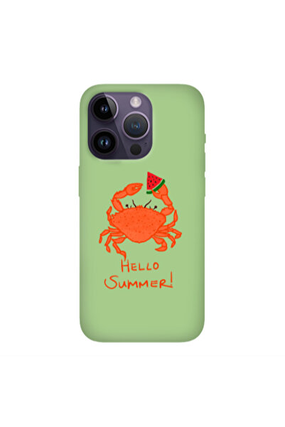 Other Apple iPhone 14 Pro Max Hello Summer! Light Green Colored Silicone TPU ...