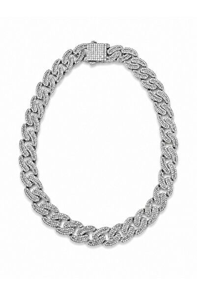 ElectraStore Colier Cuban Silver Unisex