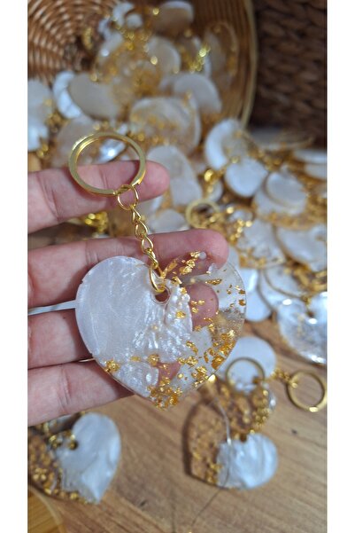 SevgiliAtolyemm HEARTED EPOXY KEYCHAIN GIFT DO IT YOURSELF GIFTS WITH WEDDING...
