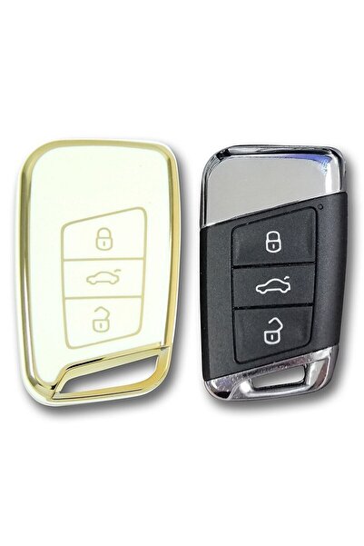 KeyRoN Volkswagen Passat B8, Skoda Octavia Vbnano Силиконов калъф за дистанци...