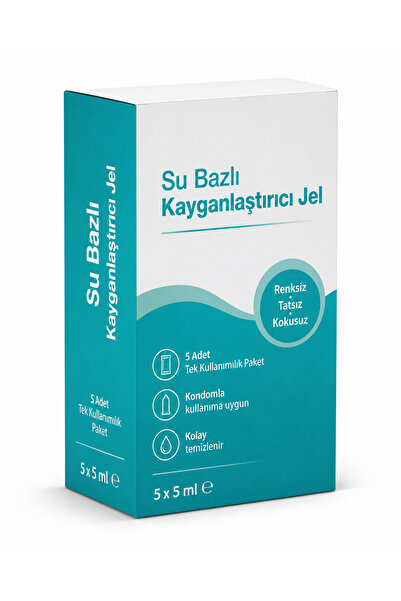 Erotik Butik Su Bazlı Tek Kullanımlık Kayganlaştırıcı Jel 5 x 5 ml