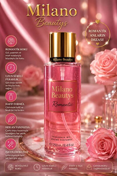 MİLANO BEAUTYS KADIN Vücut Spreyi Body Mist Romantic