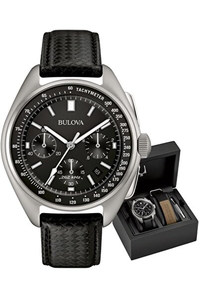 Bulova ساعة رجالية من سلسلة أرشيف مصنوعة من الفولاذ المقاوم للصدأ مع حزام جلد...