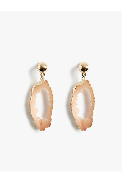 Koton Large Size Stone Detailed Earrings with Dangle