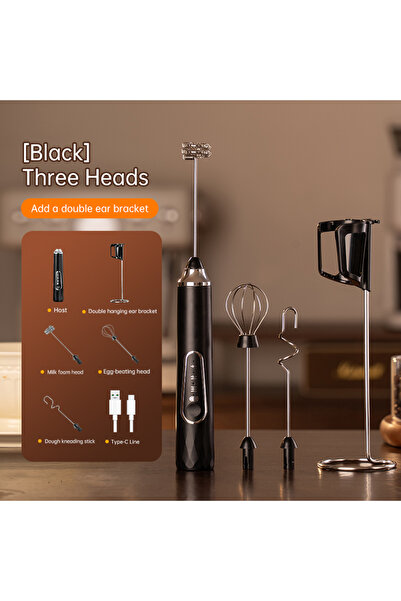 Choice خلاط حليب لاسلكي J1-3T-ZJ-HEI كهربائي محمول بمنفذ Type-C من الفولاذ ال...