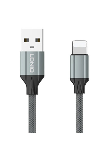LDNIO καλώδιο Lightning σε USB LS442, 2.4A, 2m, γκρι