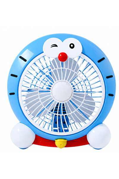 OEM Mini ventilator cu fir, model Doraemon, pentru birou portabil, colorat AL...