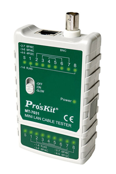 Proskit tester καλωδίων δικτύου MT-7031 για RJ45/11/12/22 & BNC