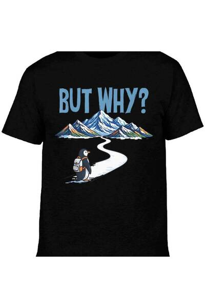 2mcup تي شيرت Penguin But Why Meme Head Towards The Mountains Motivational St...